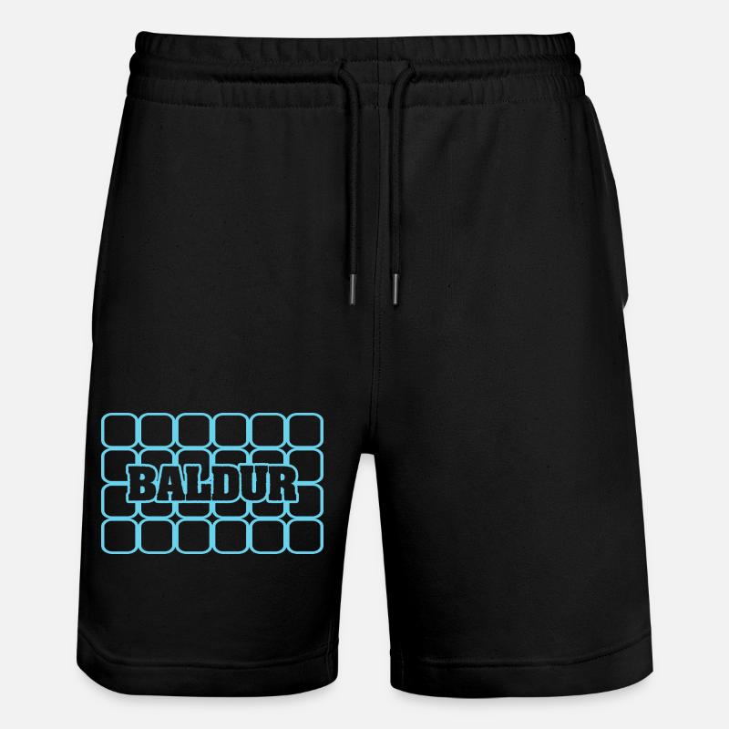 Prénom Baldur - Short de jogging bio TRAINER Stanley/Stella unisexe - noir