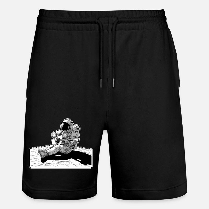 Astronaute Musique Guitare Lune - Short de jogging bio TRAINER Stanley/Stella unisexe - noir