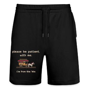 Funny Sarcastic Saying For Men - Husband, Dad - Stanley/Stella Trainer Unisex Organic Jogging Shorts - black - Front - Nik (191cm) & Marisol (170cm)