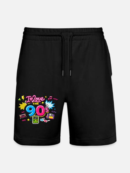 nineties - Stanley/Stella Trainer Unisex Organic Jogging Shorts - black