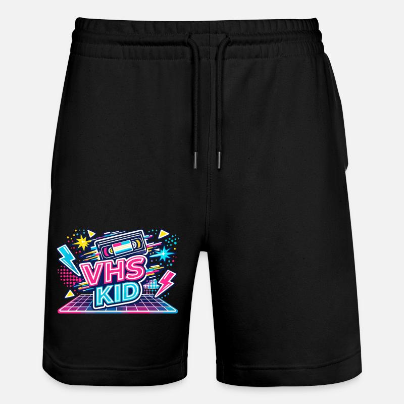 VHS KID Neon Retro - Stanley/Stella Unisex Bio Joggingshorts Trainer  - Schwarz