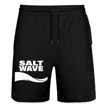 VAGUE SALÉE - Short de jogging bio TRAINER Stanley/Stella unisexe - noir - Devant - Nik (191cm) & Marisol (170cm)