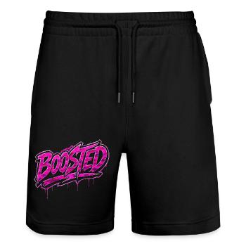 Boosted Turbo Car Culture Camouflage Pink Design - Stanley/Stella Trainer Unisex Organic Jogging Shorts - black - Front - Nik (191cm) & Marisol (170cm)