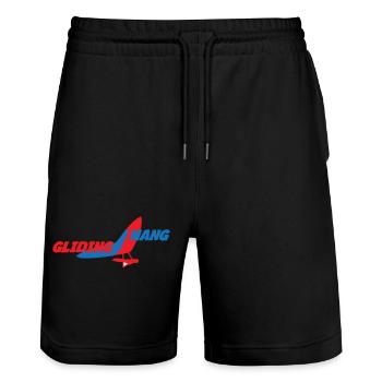 Logo Hanggliding Farbsplash - Stanley/Stella Unisex Bio Joggingshorts Trainer  - Schwarz - Vorne - Nik (191cm) & Marisol (170cm)