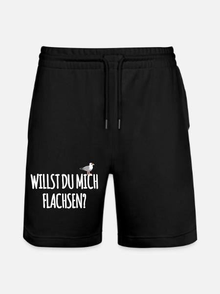 Hamburger Spruch - Stanley/Stella Unisex Bio Joggingshorts Trainer - Schwarz