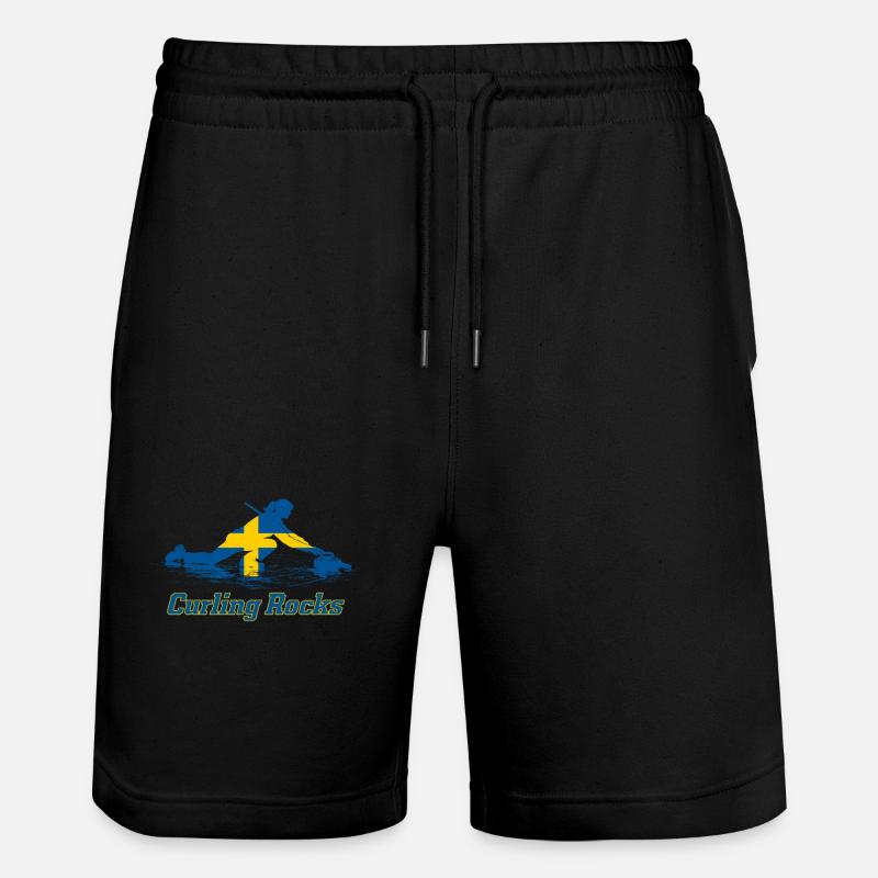 Le curling rocks Suède Fan Merch - Short de jogging bio TRAINER Stanley/Stella unisexe - noir