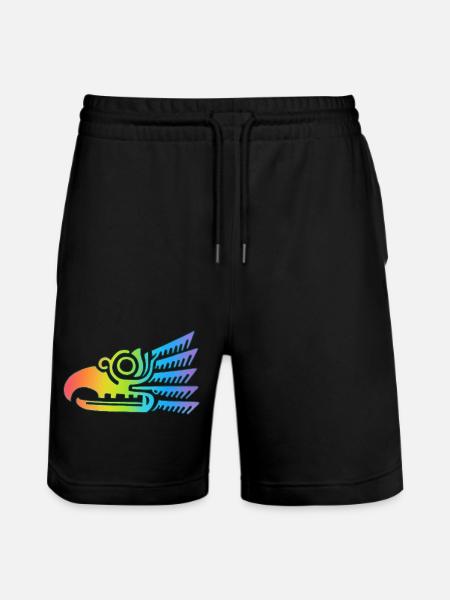 Mehrfarbiger Stammesvogelkopf - Stanley/Stella Unisex Bio Joggingshorts Trainer - Schwarz