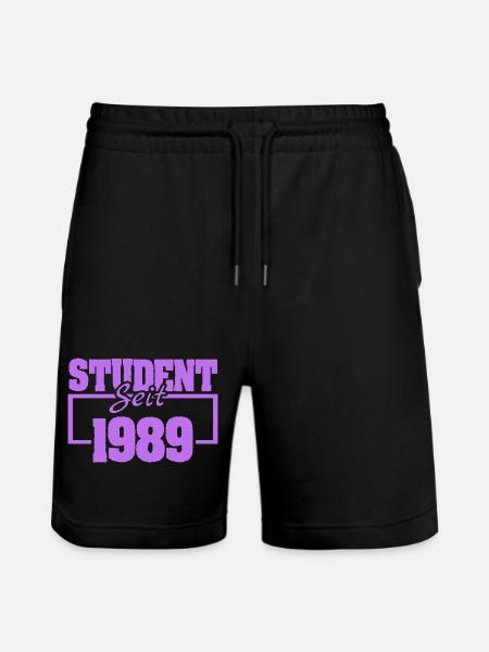 Student 1989 - Stanley/Stella Trainer Unisex Organic Jogging Shorts - black