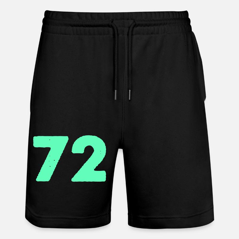 Graphique Mint Nombre Néon 72 - Short de jogging bio TRAINER Stanley/Stella unisexe - noir