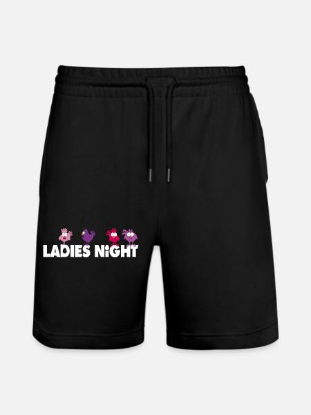 Ladies Night - Bachelorette Party - Stanley/Stella Trainer Unisex Organic Jogging Shorts - black