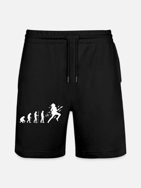 Evolution zum Rockmusiker Gitarren Design - Stanley/Stella Unisex Bio Joggingshorts Trainer  - Schwarz