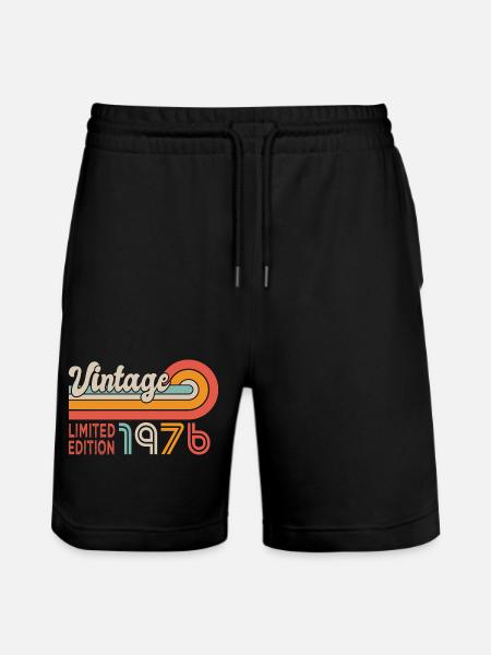 1976 Anniversary 1976 50 Years - Stanley/Stella Trainer Unisex Organic Jogging Shorts - black