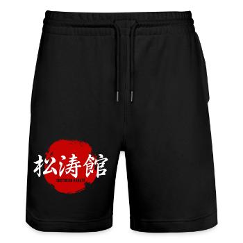 Kanji d’arts martiaux de Karaté Shotokan Japon - Short de jogging bio TRAINER Stanley/Stella unisexe - noir - Devant - Nik (191cm) & Marisol (170cm)