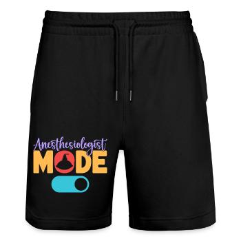 Anesthesiologist Mode On Anesthesia - Stanley/Stella Trainer Unisex Organic Jogging Shorts - black - Front - Nik (191cm) & Marisol (170cm)