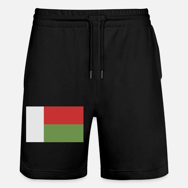 Madagaskar-Flagge - Stanley/Stella Unisex Bio Joggingshorts Trainer  - Schwarz