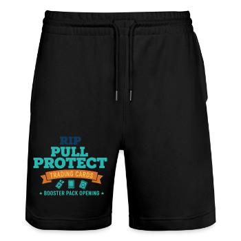 Pack d’extension de cartes à collectionner Rip Pull Protect - Short de jogging bio TRAINER Stanley/Stella unisexe - noir - Devant - Nik (191cm) & Marisol (170cm)
