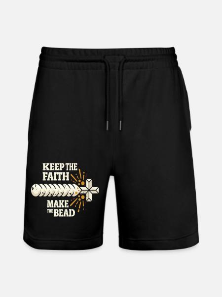 Keep The Faith Make The Bead - Stanley/Stella Trainer Unisex Organic Jogging Shorts - black
