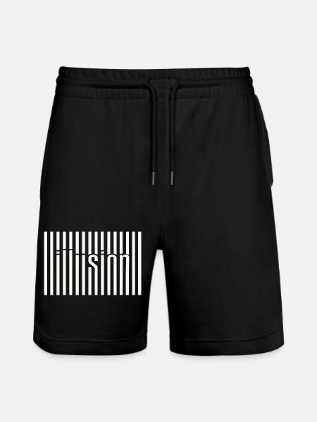 Barcode Illusion - Stanley/Stella Unisex Bio Joggingshorts Trainer - Schwarz