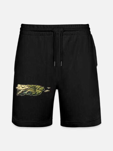 Puerto Rico Boricua - Stanley/Stella Unisex Bio Joggingshorts Trainer - Schwarz