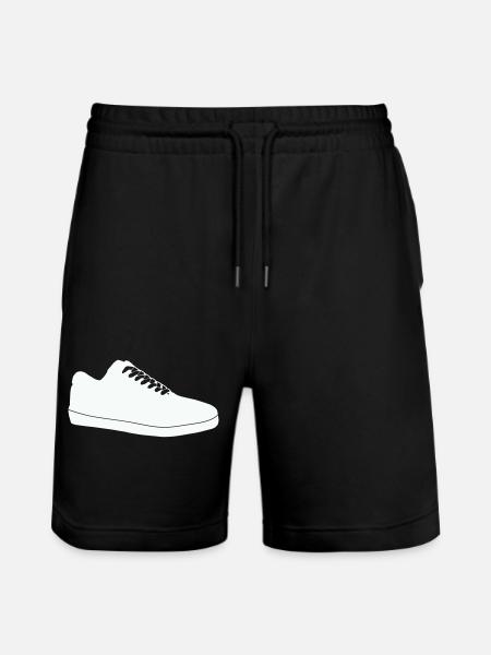 Shoe Silhouette Line Art - Stanley/Stella Trainer Unisex Organic Jogging Shorts - black