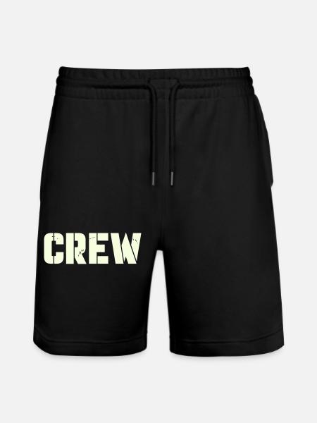 crew - Stanley/Stella Trainer Unisex Organic Jogging Shorts - black