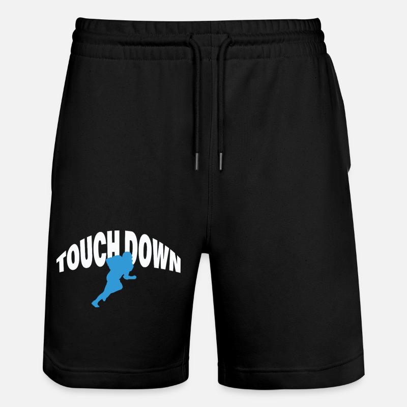 Touch Down - Stanley/Stella Trainer Unisex Organic Jogging Shorts - black