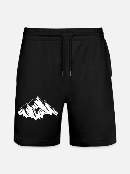 Mountains - Stanley/Stella Trainer Unisex Organic Jogging Shorts - black