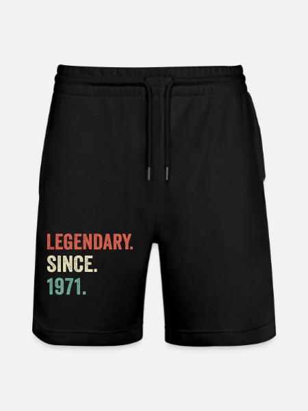 legendary since 1971 - Stanley/Stella Trainer Unisex Organic Jogging Shorts - black