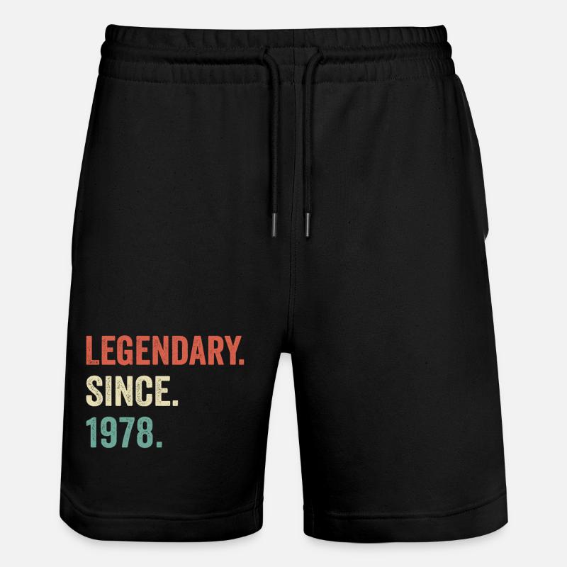 legendär seit 1978 - Stanley/Stella Unisex Bio Joggingshorts Trainer  - Schwarz