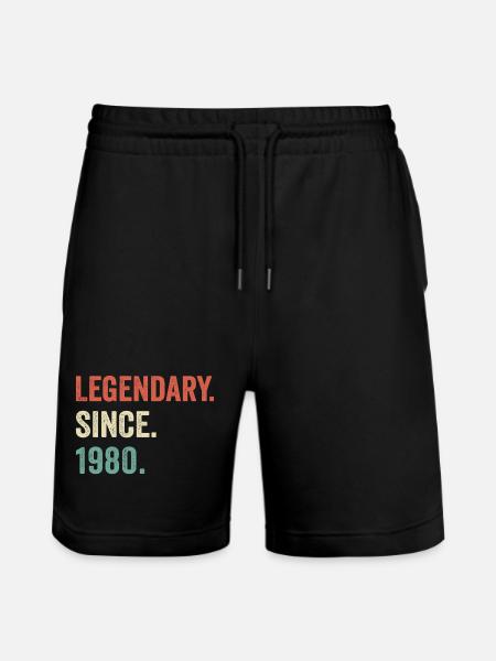 legendary since 1980 - Stanley/Stella Trainer Unisex Organic Jogging Shorts - black