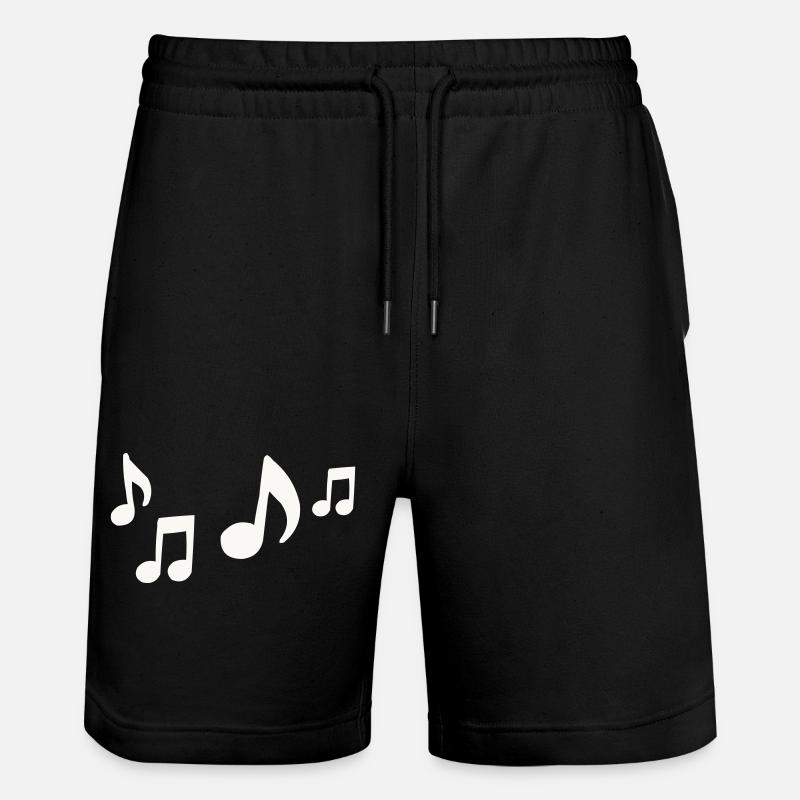 Flow of notes silhouette - Stanley/Stella Trainer Unisex Organic Jogging Shorts - black