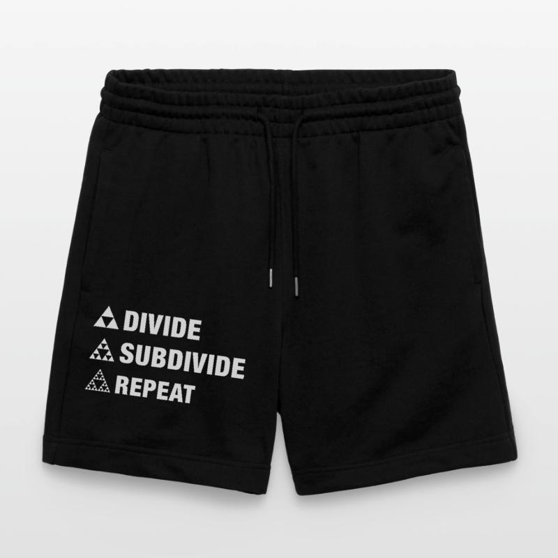 triangle fractal geometry divide subdivide repeat Stanley/Stella Trainer Unisex Organic Jogging Shorts
