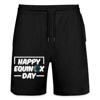 Happy Equinox Day Easter Ostara - Stanley/Stella Trainer Unisex Organic Jogging Shorts - black - Front - Nik (191cm) & Marisol (170cm)