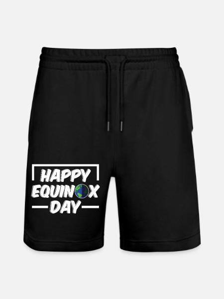Happy Equinox Day Easter Ostara - Stanley/Stella Trainer Unisex Organic Jogging Shorts - black