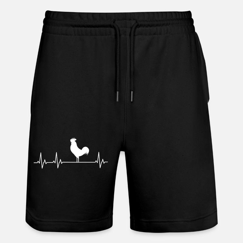 Chickens Fans - - Rooster - Chicks - Stanley/Stella Trainer Unisex Organic Jogging Shorts - black