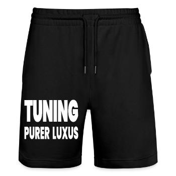 tuning - Stanley/Stella Trainer Unisex Organic Jogging Shorts - black - Front - Nik (191cm) & Marisol (170cm)
