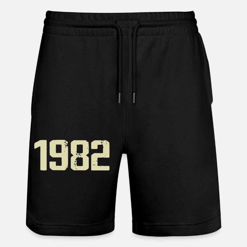 Jubilee 1982 - Stanley/Stella Trainer Unisex Organic Jogging Shorts - black