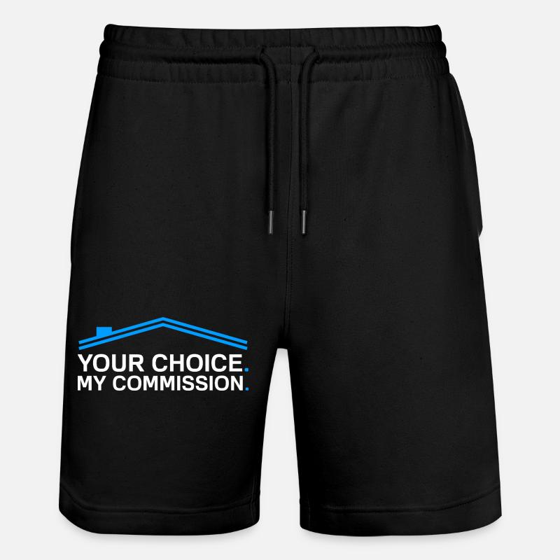 Ma commission Agent immobilier drôle - Short de jogging bio TRAINER Stanley/Stella unisexe - noir