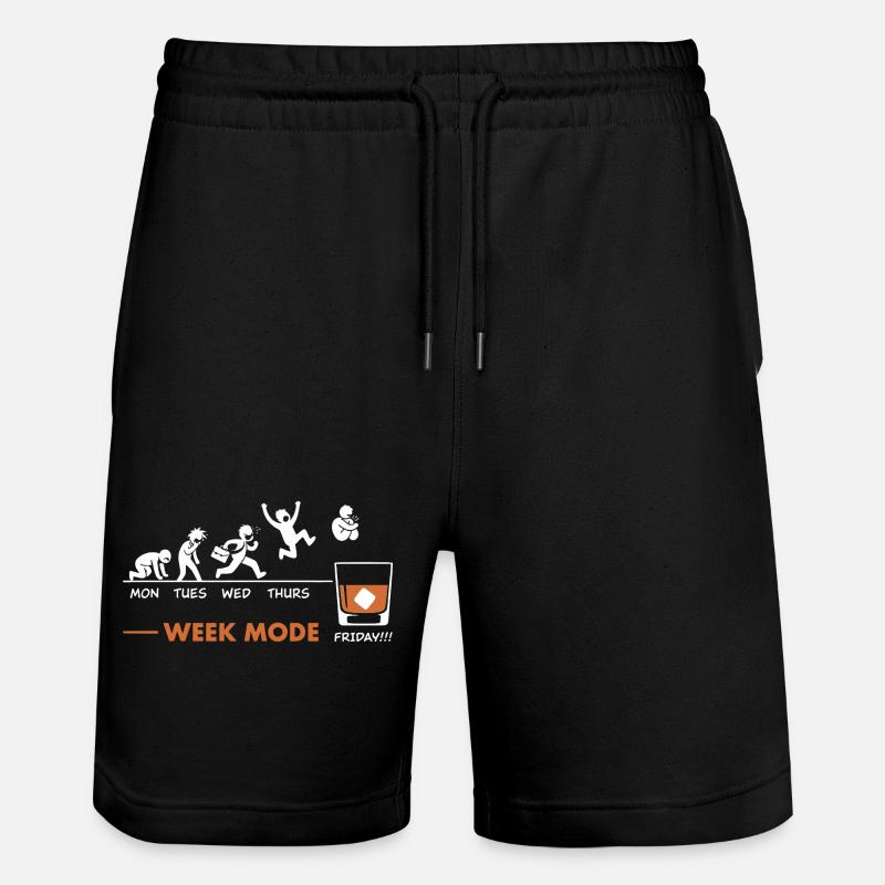 Vivement le week-end - humour Wisky - Short de jogging bio TRAINER Stanley/Stella unisexe - noir