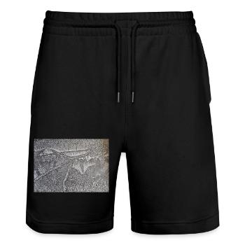 20260307_133519 - Stanley/Stella Unisex Bio Joggingshorts Trainer  - Schwarz - Vorne - Nik (191cm) & Marisol (170cm)