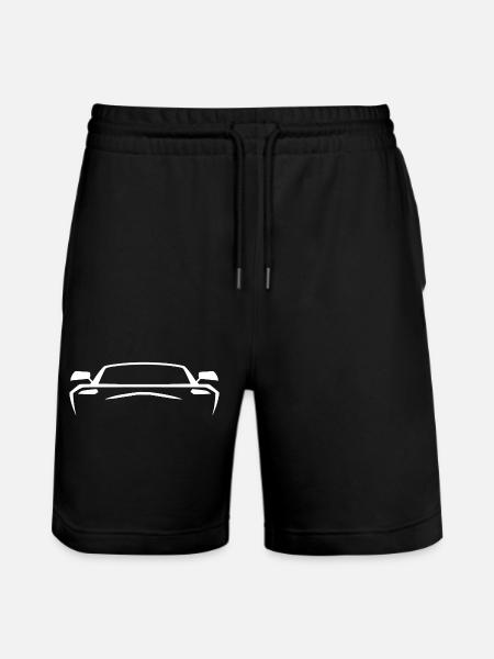 Faster Sports White Car Print - Stanley/Stella Trainer Unisex Organic Jogging Shorts - black