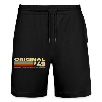 1949 - Stanley/Stella Unisex Bio Joggingshorts Trainer  - Schwarz - Vorne - Nik (191cm) & Marisol (170cm)