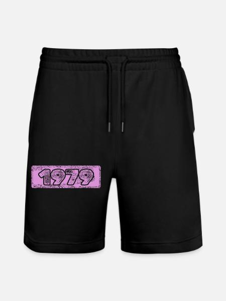 Born in 1979 - Stanley/Stella Trainer Unisex Organic Jogging Shorts - black
