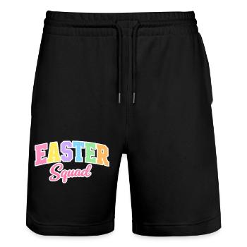 Easter Squad Ostern - Stanley/Stella Unisex Bio Joggingshorts Trainer  - Schwarz - Vorne - Nik (191cm) & Marisol (170cm)