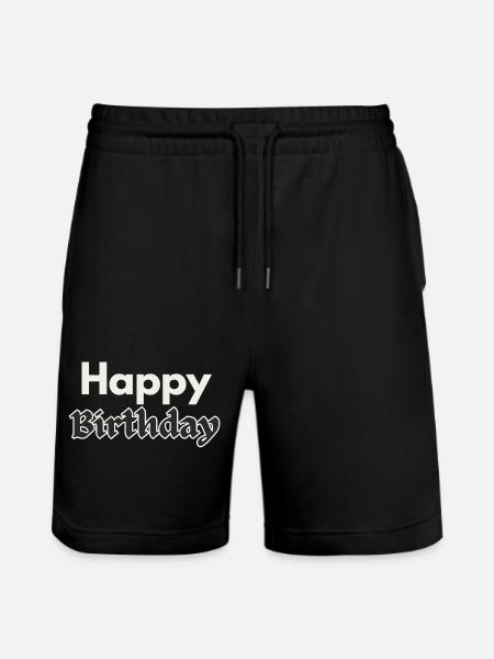 Happy Birthday - Stanley/Stella Unisex Bio Joggingshorts Trainer - Schwarz