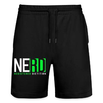 Diet Dietician - Stanley/Stella Trainer Unisex Organic Jogging Shorts - black - Front - Nik (191cm) & Marisol (170cm)