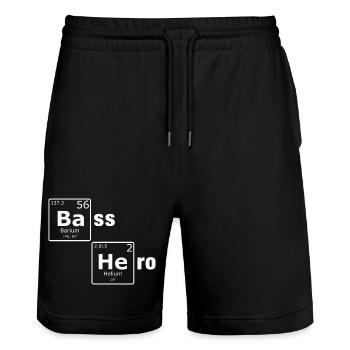 Bass Hero PSE Éléments du tableau périodique Nerd - Short de jogging bio TRAINER Stanley/Stella unisexe - noir - Devant - Nik (191cm) & Marisol (170cm)