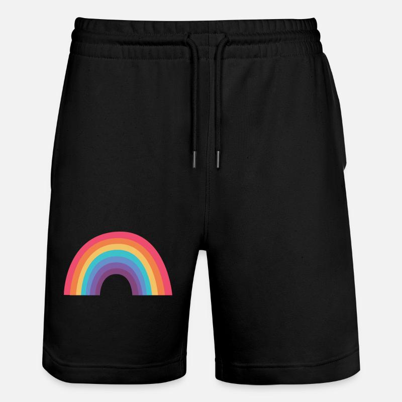 Regenbogenbogen - Stanley/Stella Unisex Bio Joggingshorts Trainer  - Schwarz