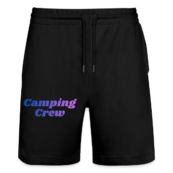 Équipe de camping - Short de jogging bio TRAINER Stanley/Stella unisexe - noir - Devant - Nik (191cm) & Marisol (170cm)