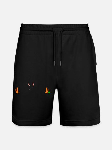 Bunny Carrots Dumbbell Weights - Stanley/Stella Trainer Unisex Organic Jogging Shorts - black